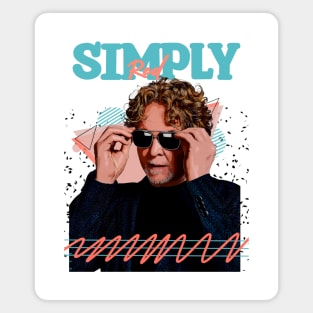 Simply Red Fan Art Retro Design // Vintage Magnet